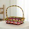 Wickerwise Vibrant Wicker Gift Basket – Versatile Woven Basket with Handle for Easter Candy, Fruit, Snacks, Garden Wedding Decor, Adult Easter Gifts, Party Favors, Kitchen Storage, and Garden Decor